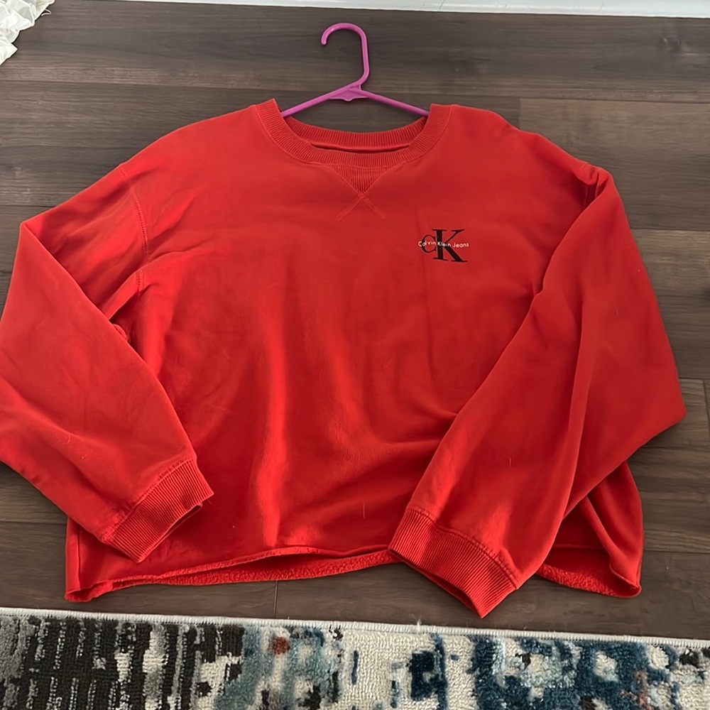 calvin klein croped sweatshirt